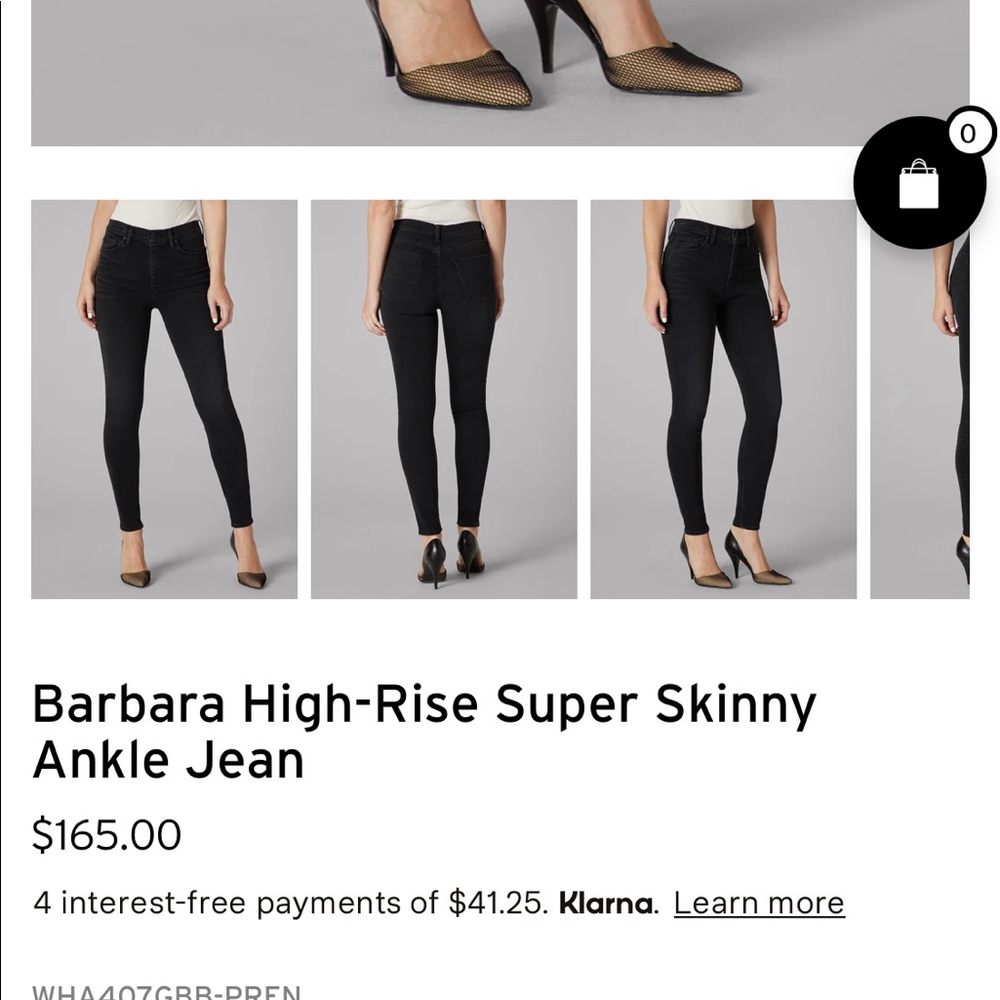 Hudson Barbara Skinny sz 29 BLACK